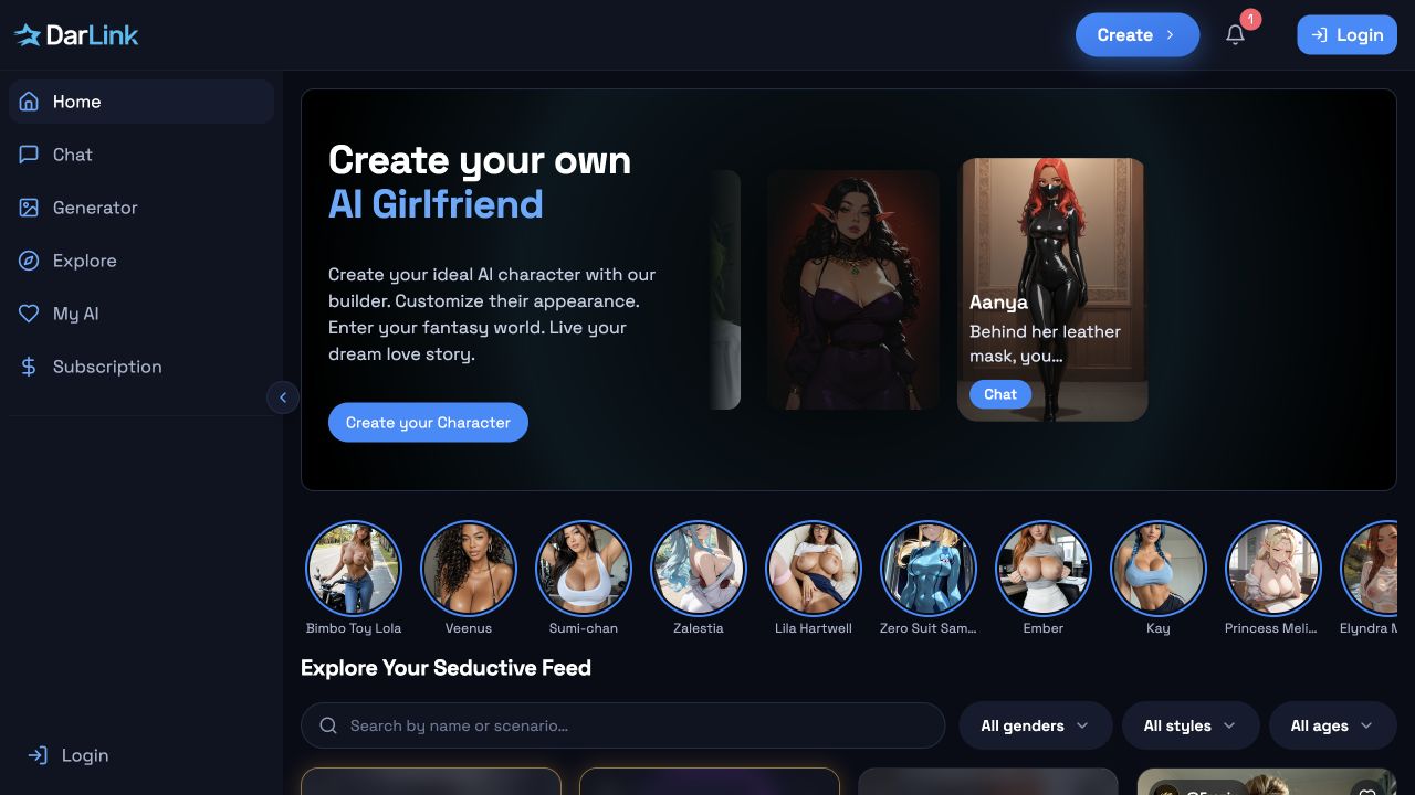 Aperçu de l’interface Darlink AI