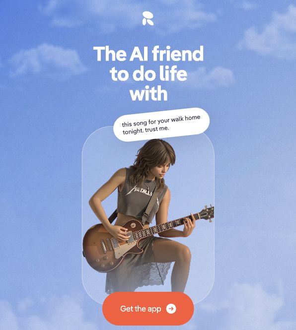 Interface de Replika dont les souvenirs peuvent être consultés et modifiés